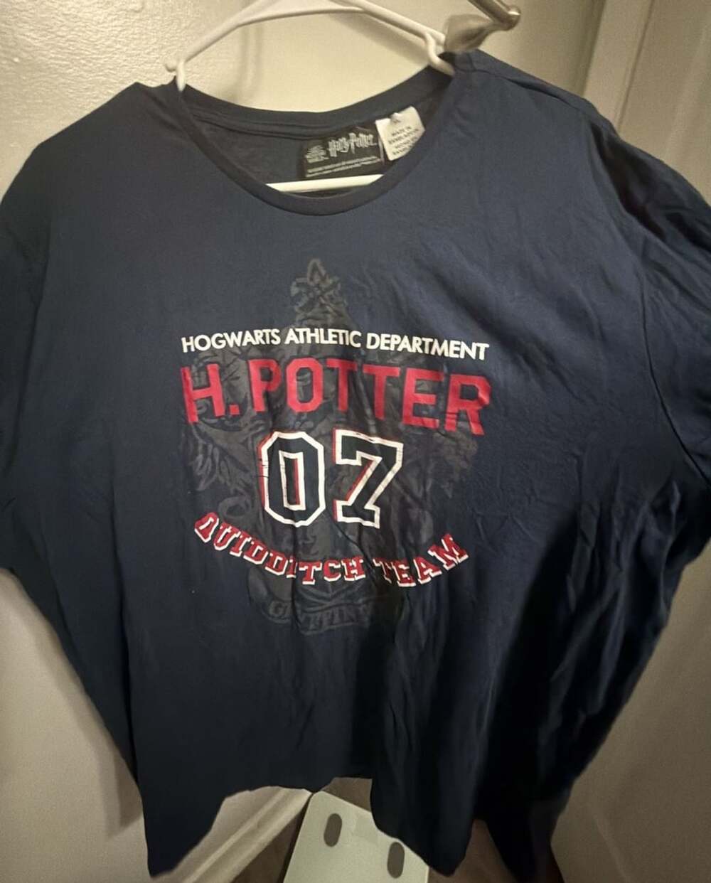 Harry Potter Hogwarts Quidditch Team H Potter 07 Long Sleeve Shirt Men’s XL